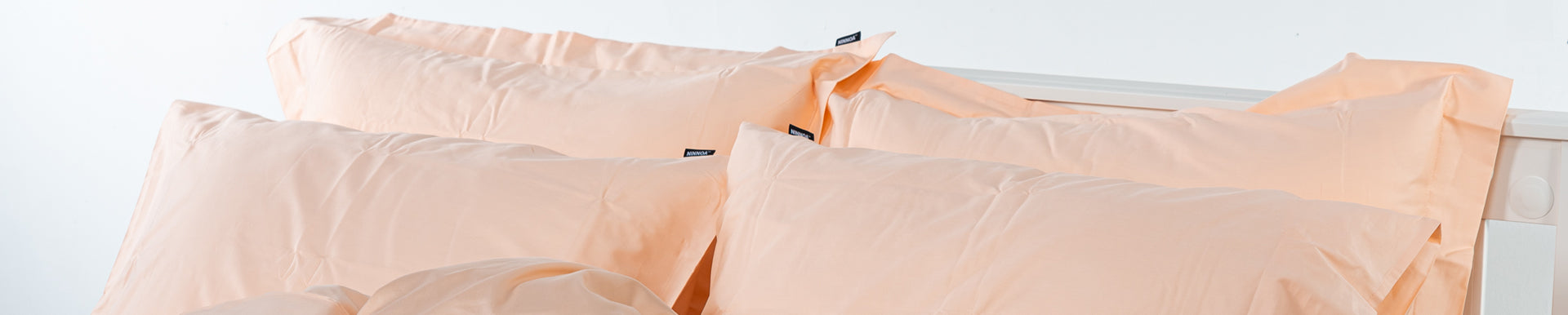 סט מצעים למיטה זוגית בצבע אפרסק של נינואה