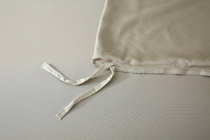 מצעי במבוק סאטן בצבע חול זהוב