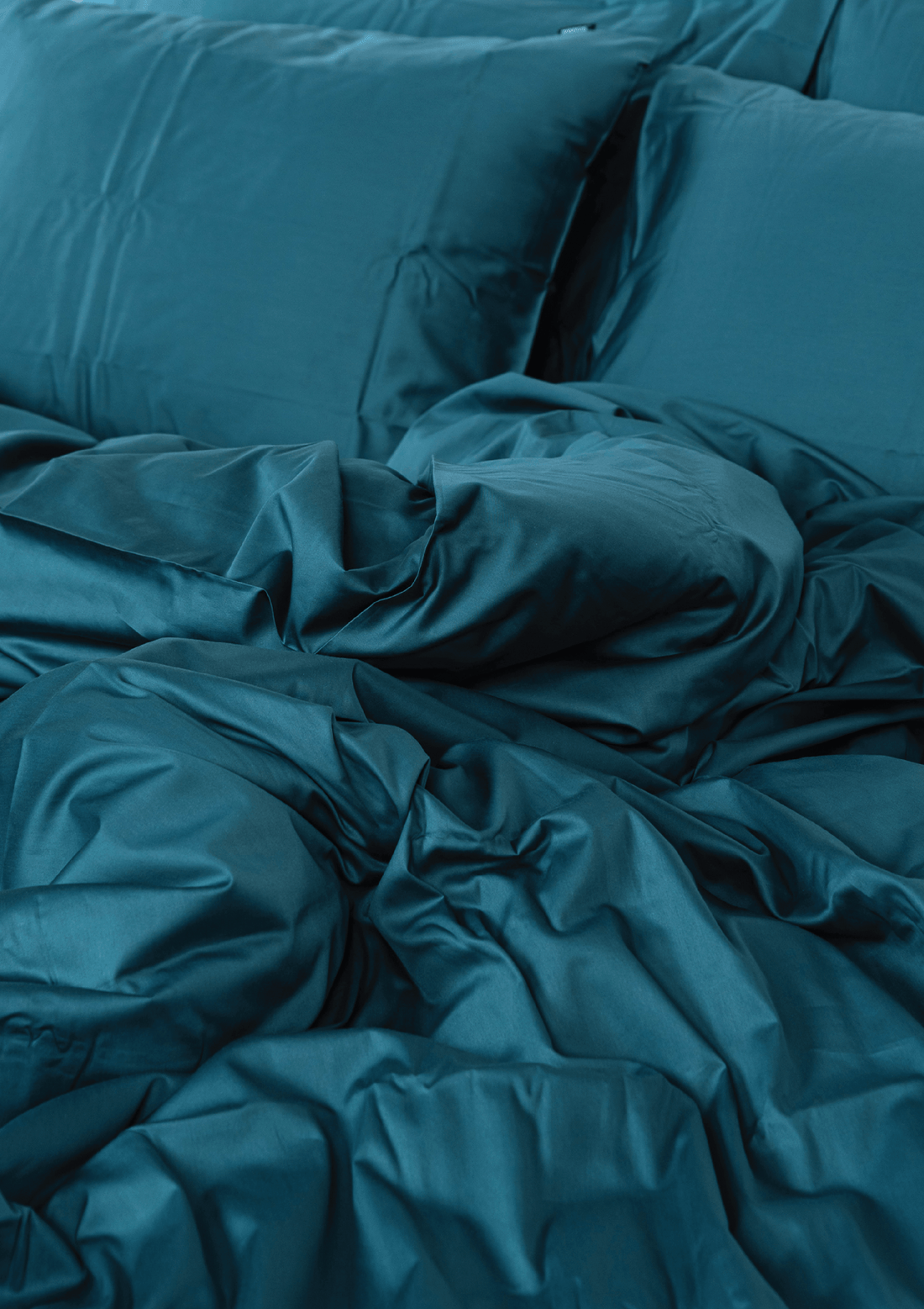 מצעים 100% כותנה סאטן בצבע טורקיז עמוק