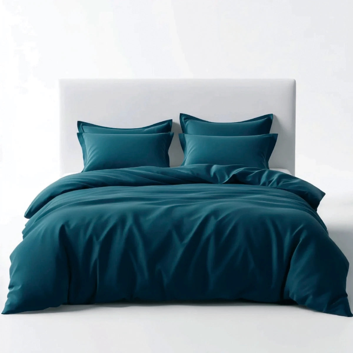 מצעים 100% כותנה סאטן בצבע טורקיז עמוק