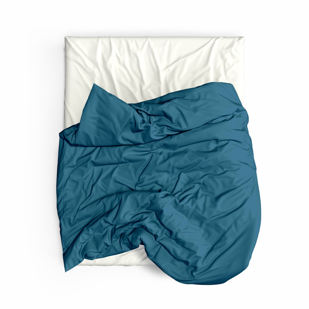 ציפה לשמיכה זוגית בצבע טורקיז עמוק של ninnoa