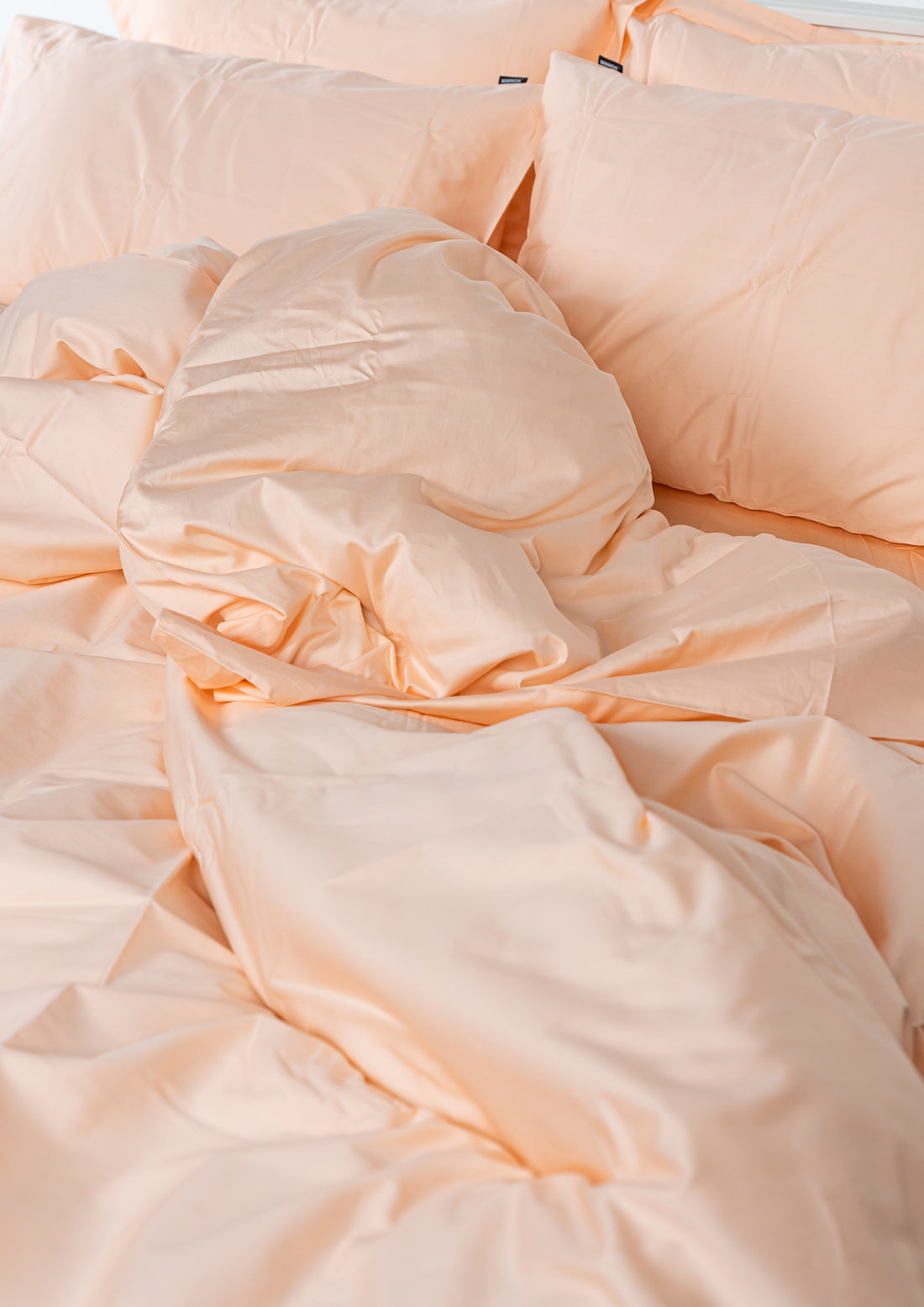 מצעים 100% כותנה סאטן בצבע אפרסק