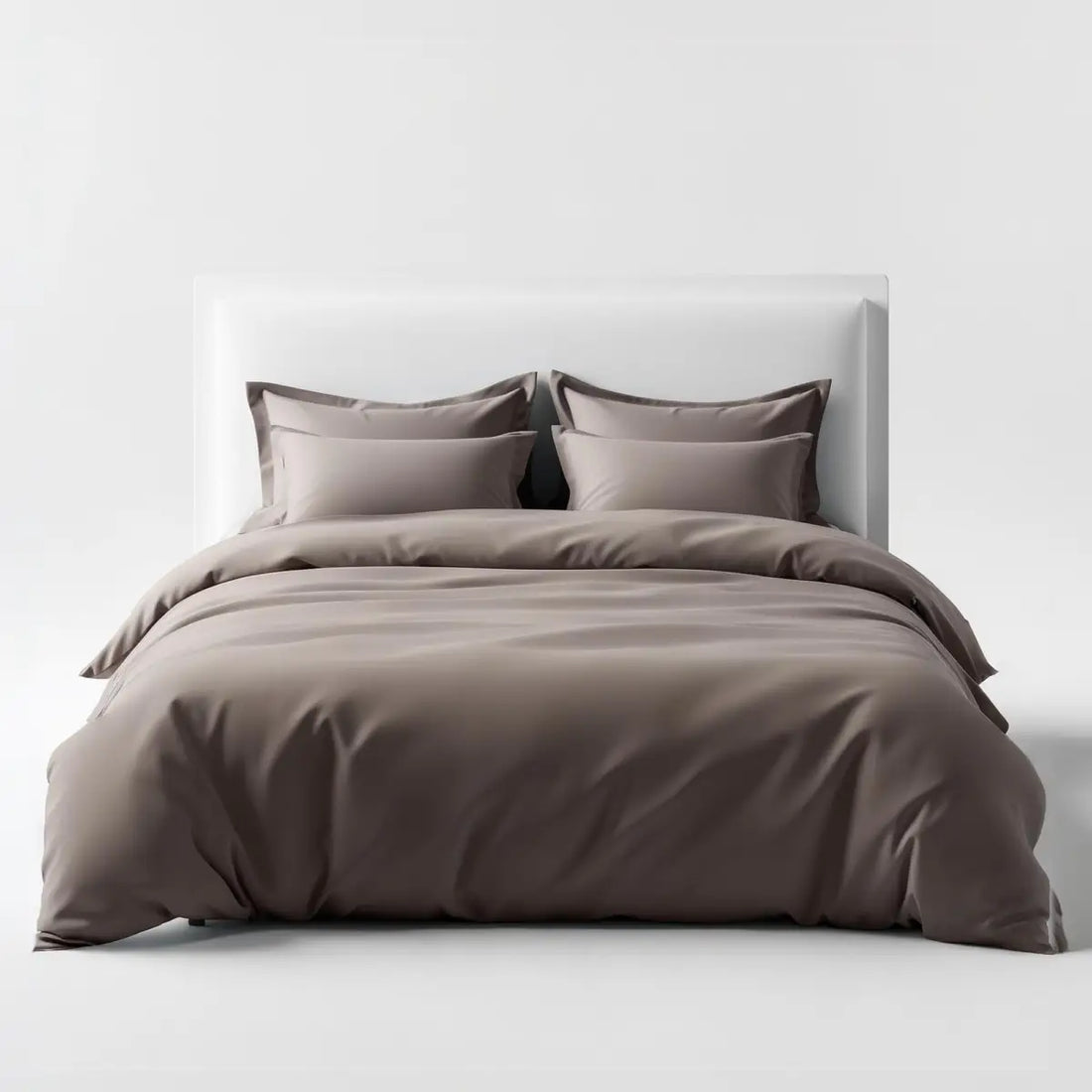 מצעים 100% כותנה סאטן בצבע קציפת קקאו