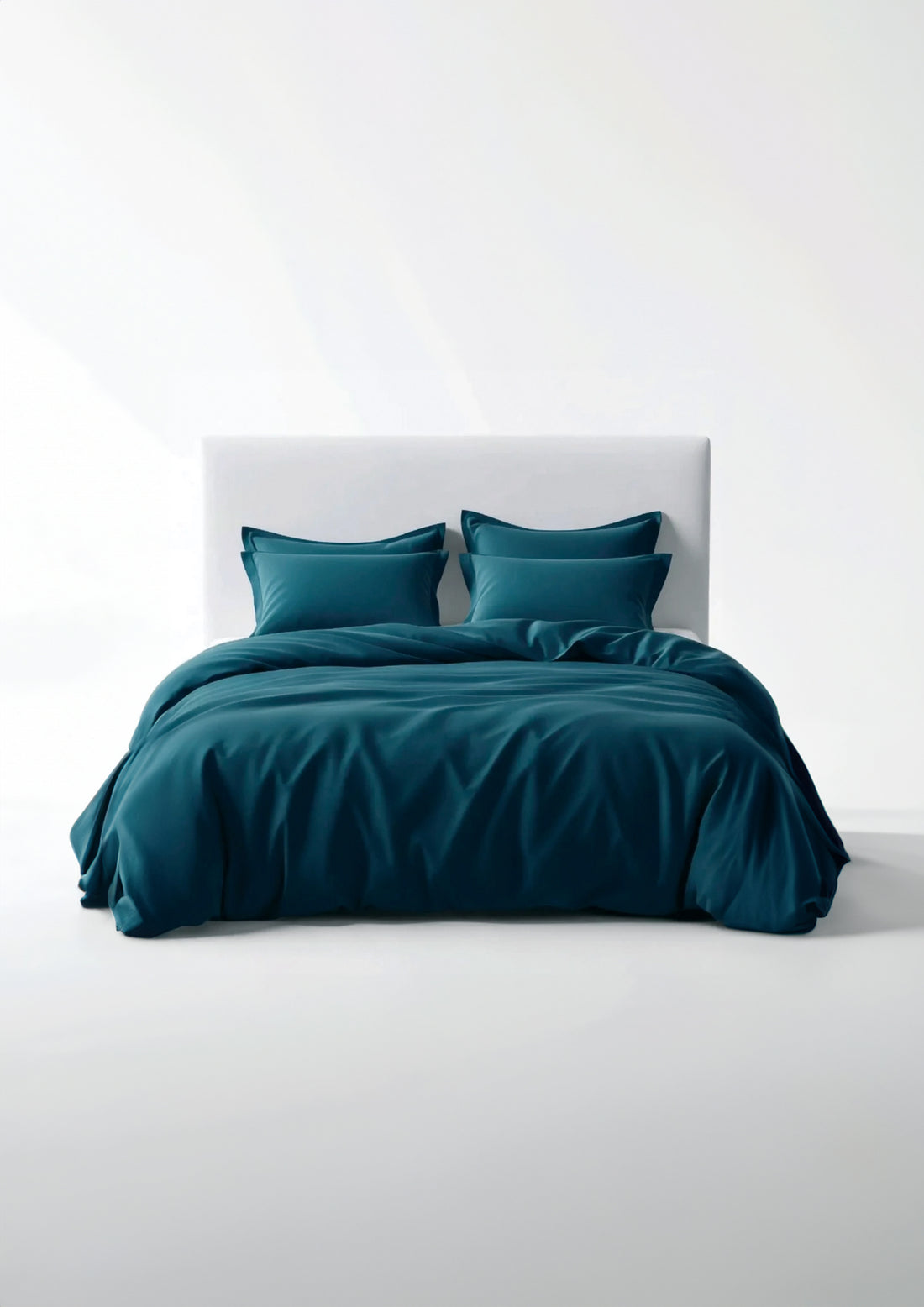 מצעים 100% כותנה סאטן בצבע טורקיז עמוק