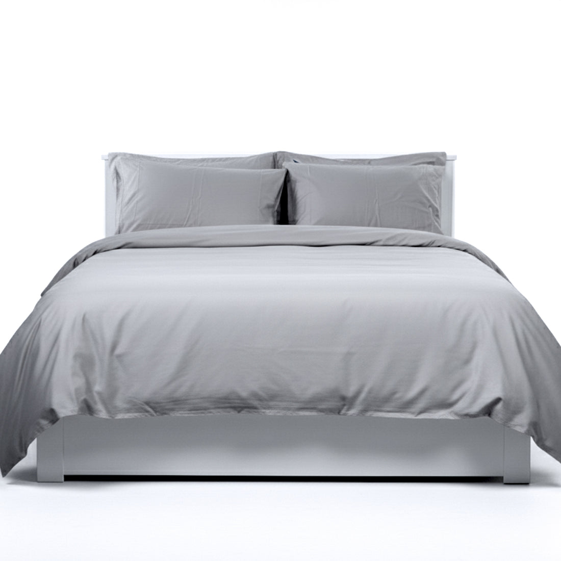 מצעים 100% כותנה סאטן בצבע אפור בהיר