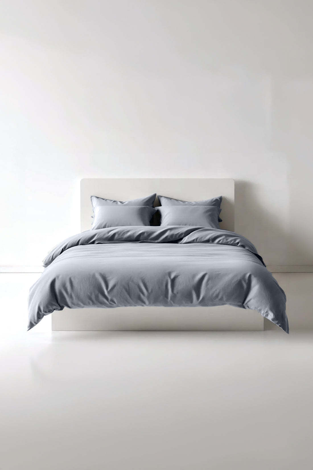 מצעים 100% כותנה סאטן בצבע אפור בהיר