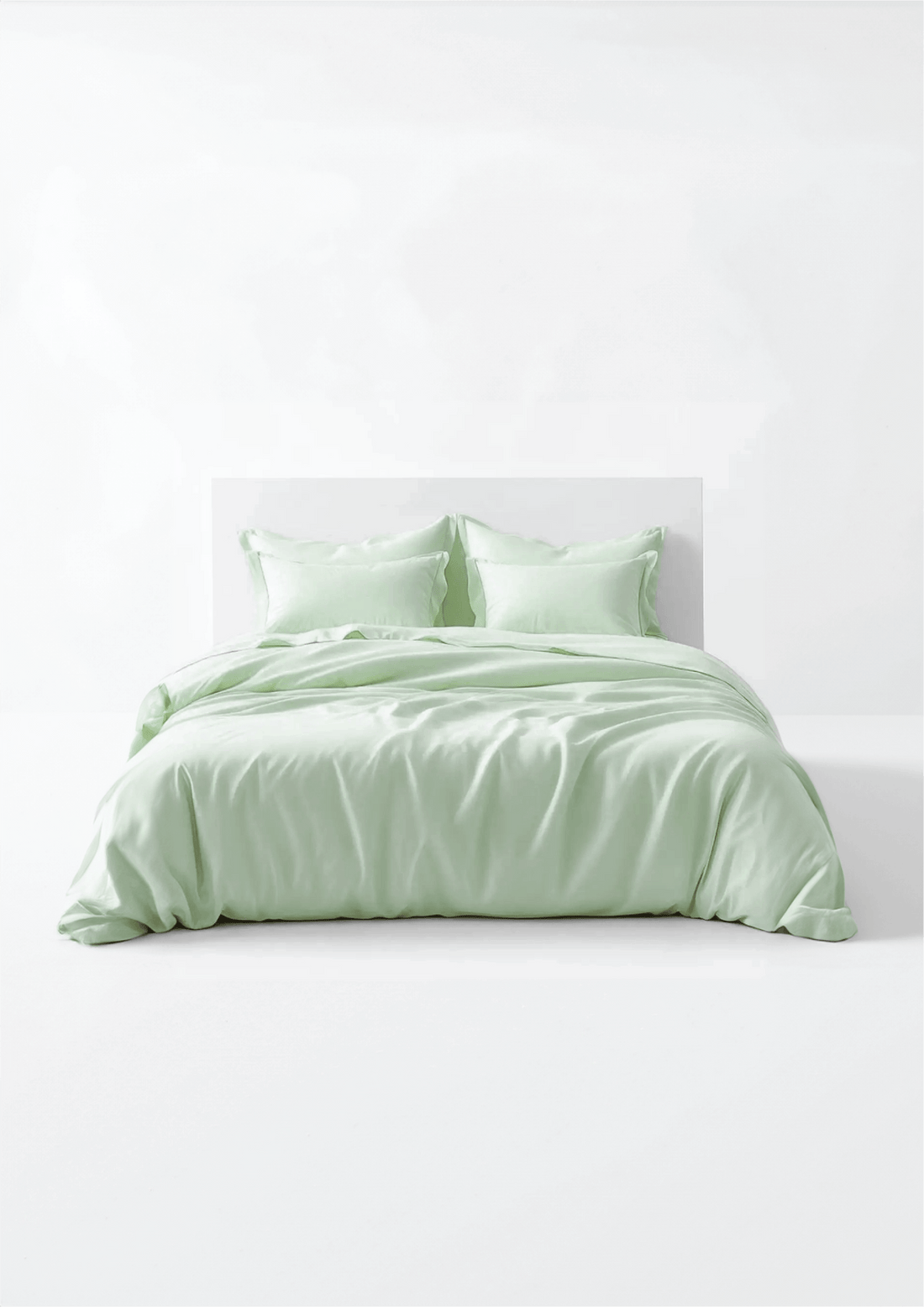 מצעים 100% כותנה סאטן בצבע ירוק תפוח בהיר