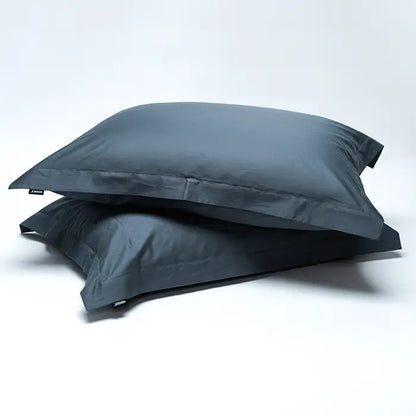 מצעים 100% כותנה סאטן בצבע אפור כהה כחלחל