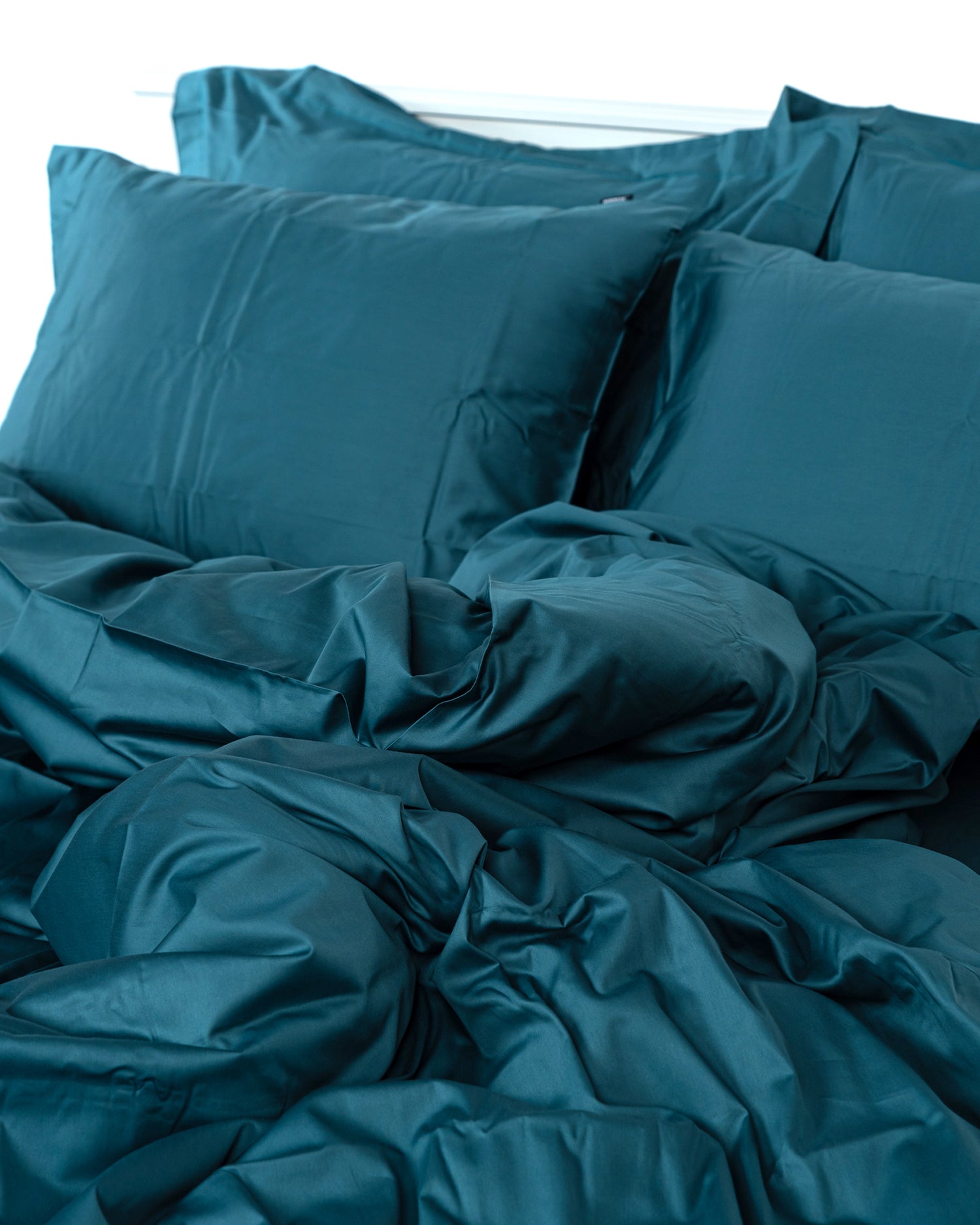 מצעים 100% כותנה סאטן בצבע טורקיז עמוק