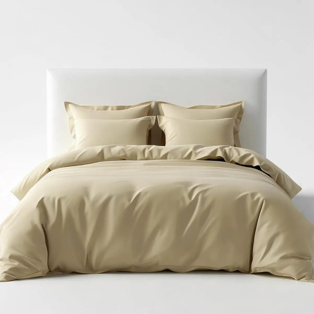 מצעים 100% כותנה סאטן בצבע אבן חול