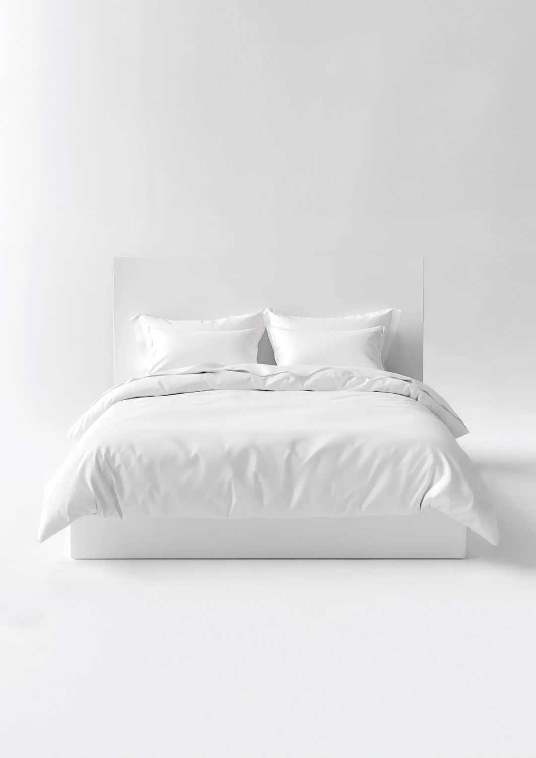 מצעים 100% כותנה סאטן בצבע לבן