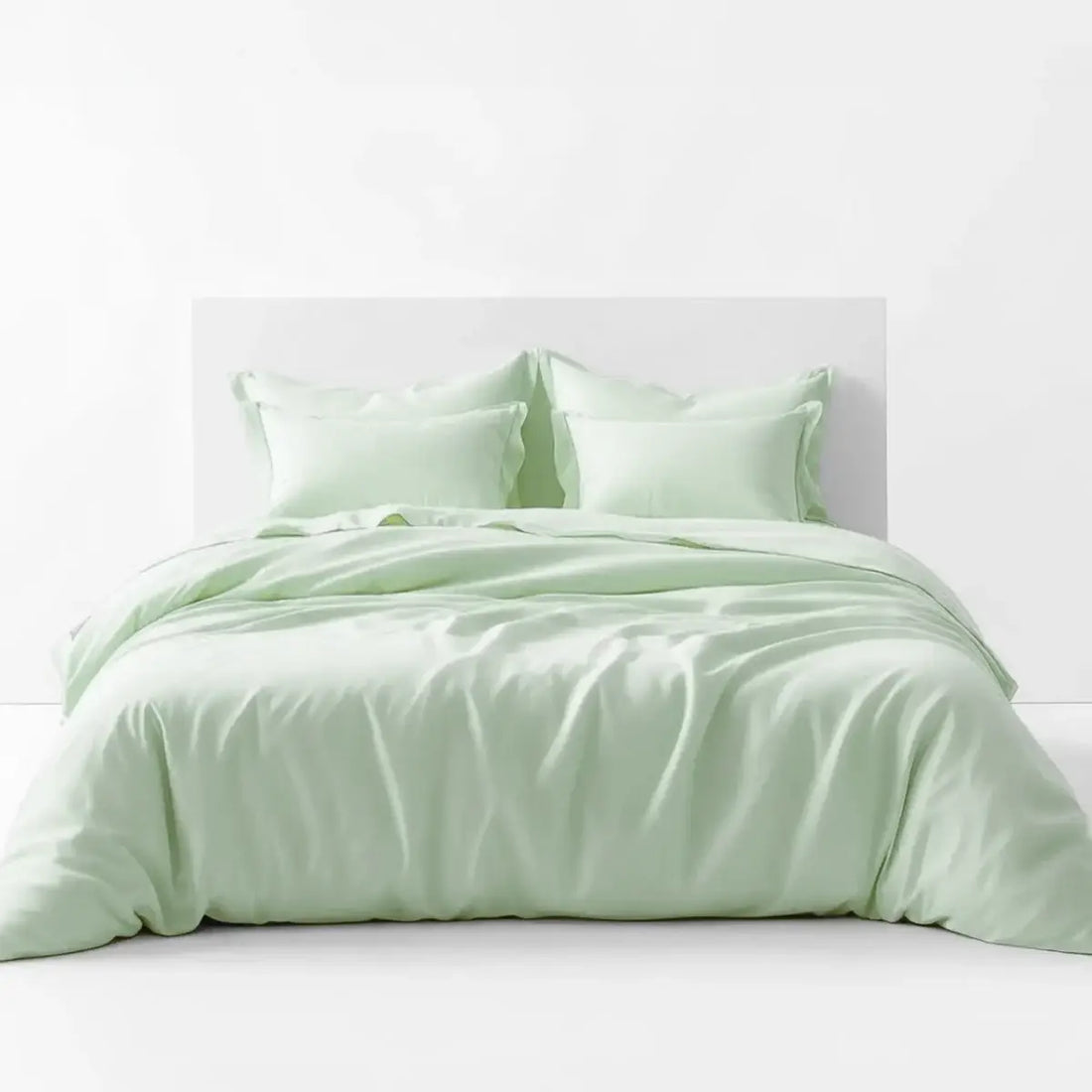 מצעים 100% כותנה סאטן בצבע ירוק תפוח בהיר