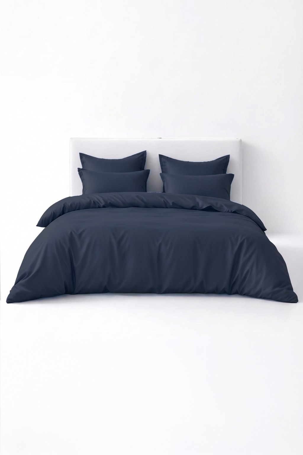 מצעי במבוק סאטן בצבע כחול כהה