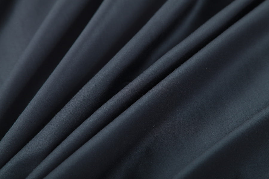 בד במבוק סאטן בצפיפות 400 בצבע כחול כהה