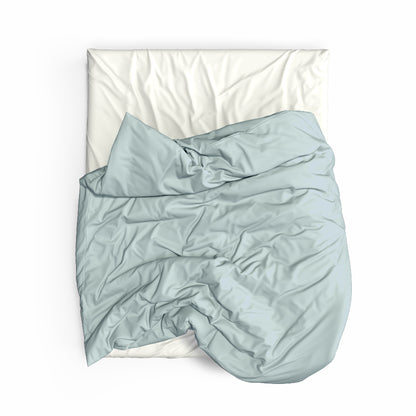 ציפה לשמיכה זוגית בצבע כחלחל מעושן 100% כותנה סאטן של NINNOA 