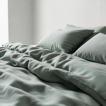 מצעים 100% כותנה סאטן בצבע ירוק מרווה