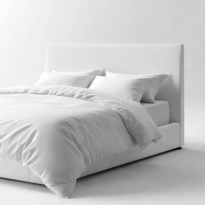 מצעים 100% כותנה סאטן בצבע לבן