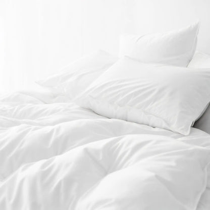 מצעים 100% כותנה סאטן בצבע לבן