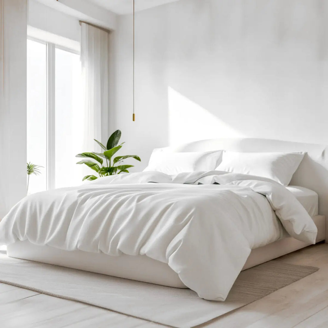 מצעי במבוק סאטן בצבע לבן מושלם