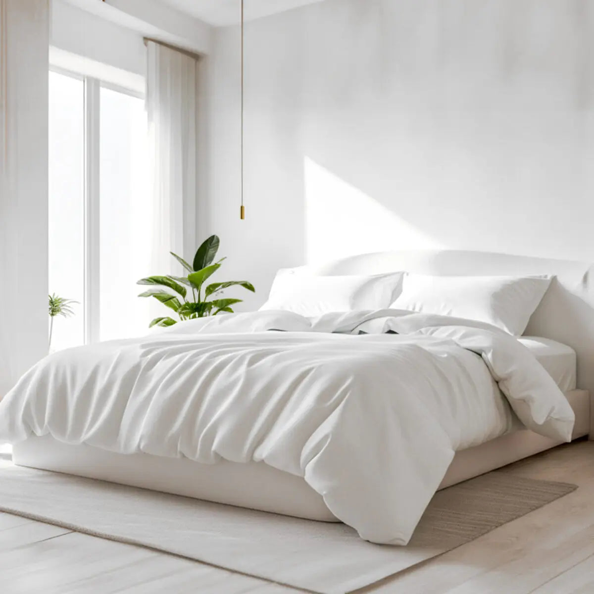 מצעי במבוק סאטן בצבע לבן מושלם