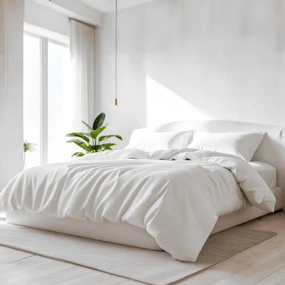 מצעי במבוק סאטן בצבע לבן מושלם