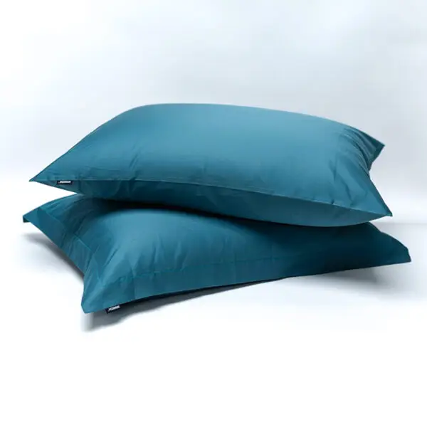 ציפיות לכרית כותנה סאטן בצבע טורקיז - נינואה