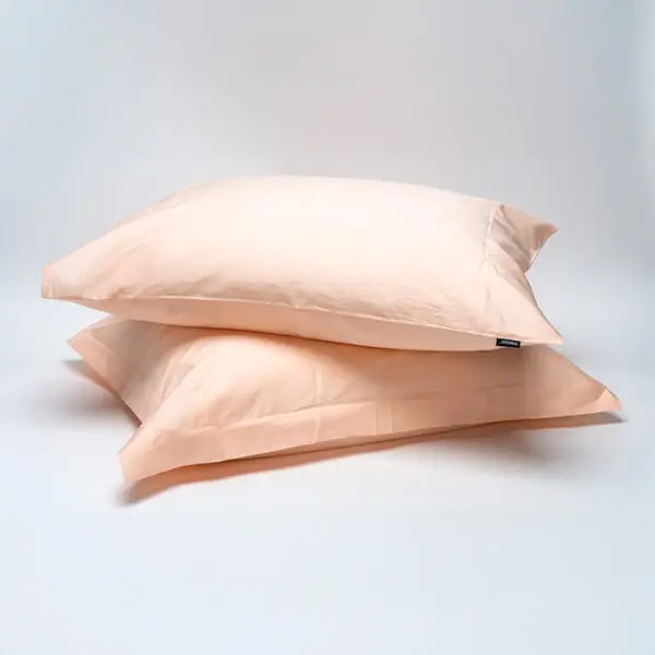 ציפיות לכרית כותנה בצבע אפרסק מבית נינואה